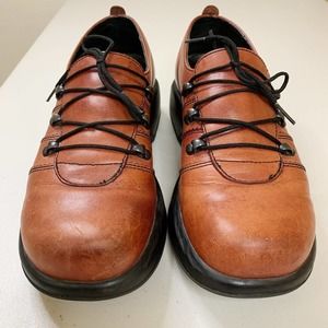 Dansko Janika Red Orange Lace Up Oxfords EU 39